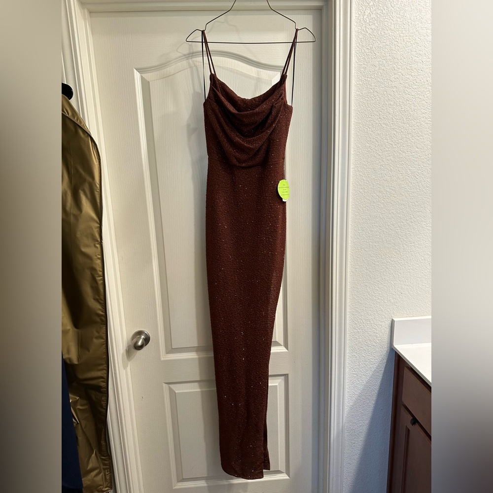 Brown sparkle dress